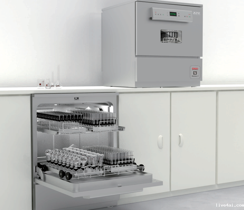 使用全自动实验室洗瓶机时，怎样放置待清洗器皿？